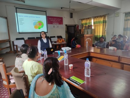 MS.Neera Adhikari undersecretary of Nepal government presenting her presentation on disability
