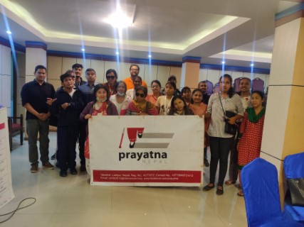 Group of Prayatna Nepal team and participants
