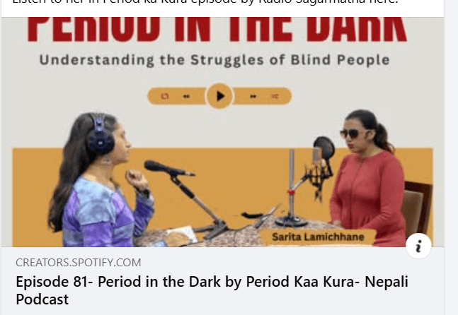 Sarita Lamichhane Podcast (Thumbnail from website)